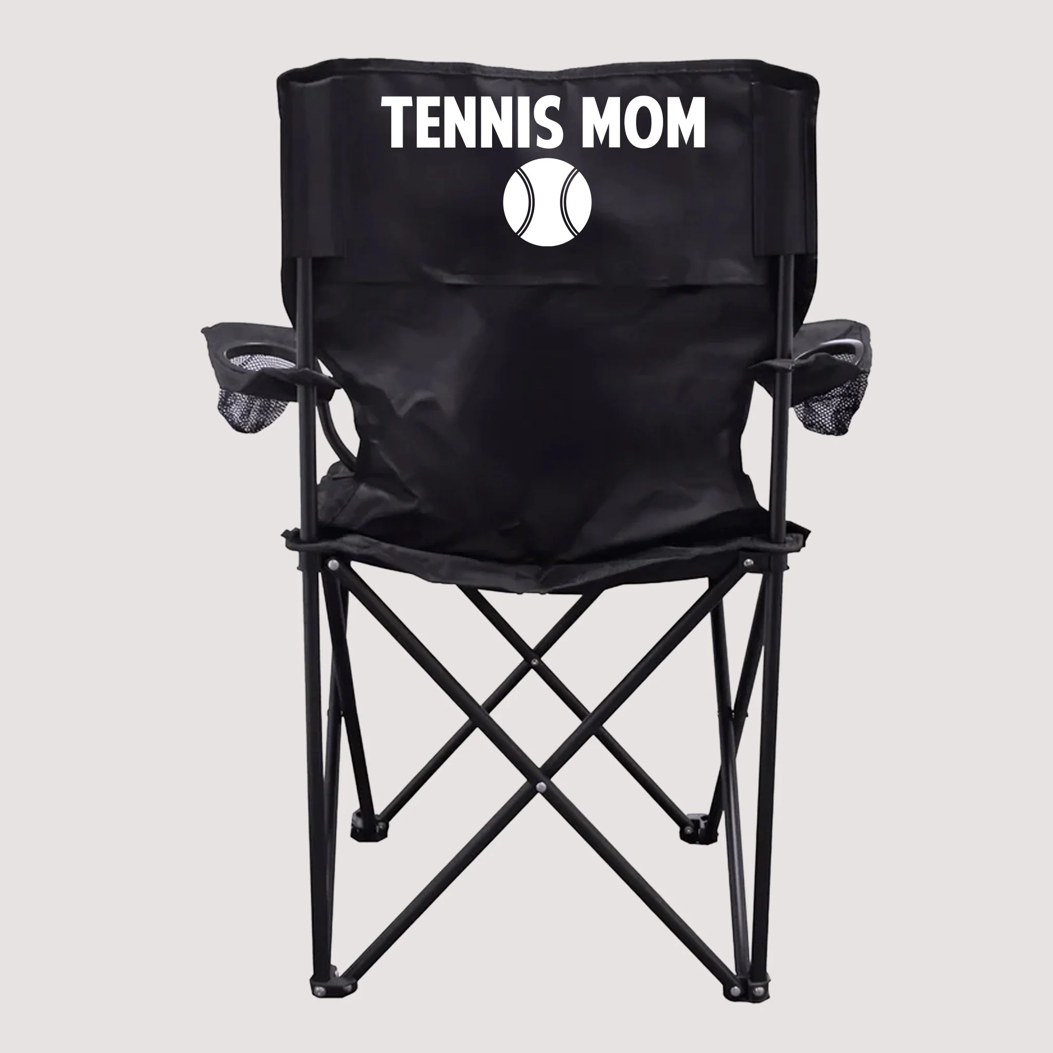 Tennis Mom Black Folding Camping Chair