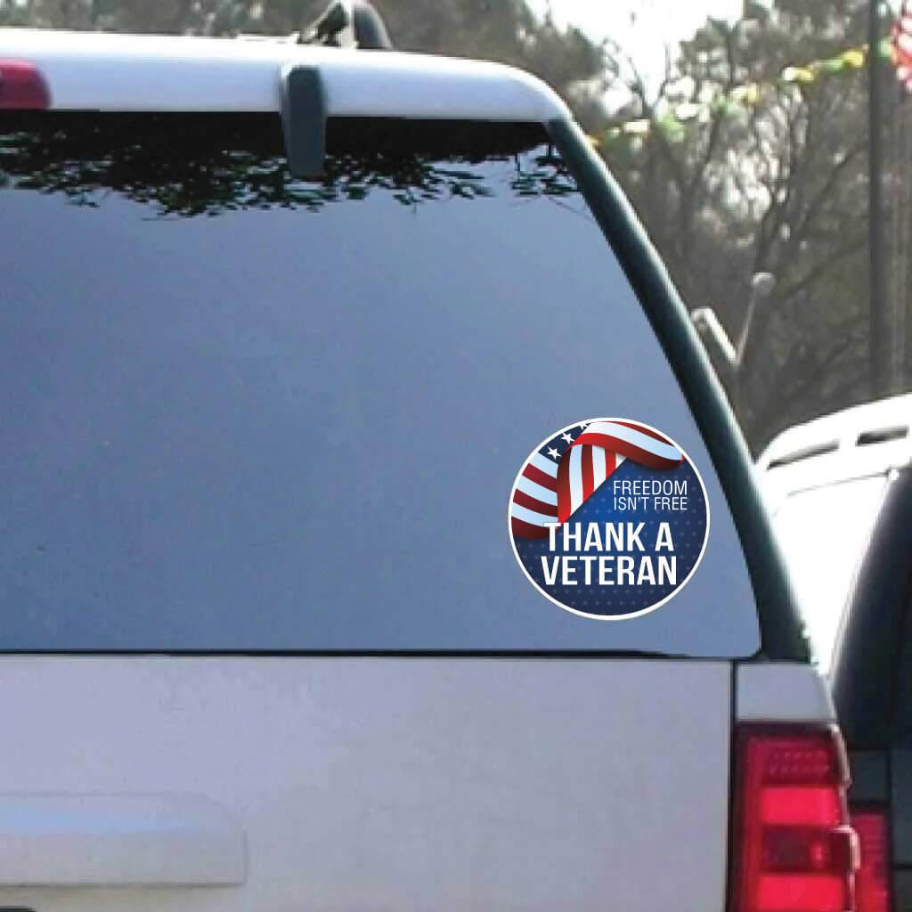 Thank A Veteran Gift Pack - Yard Sign, Decal & Can Cooler - Image 4