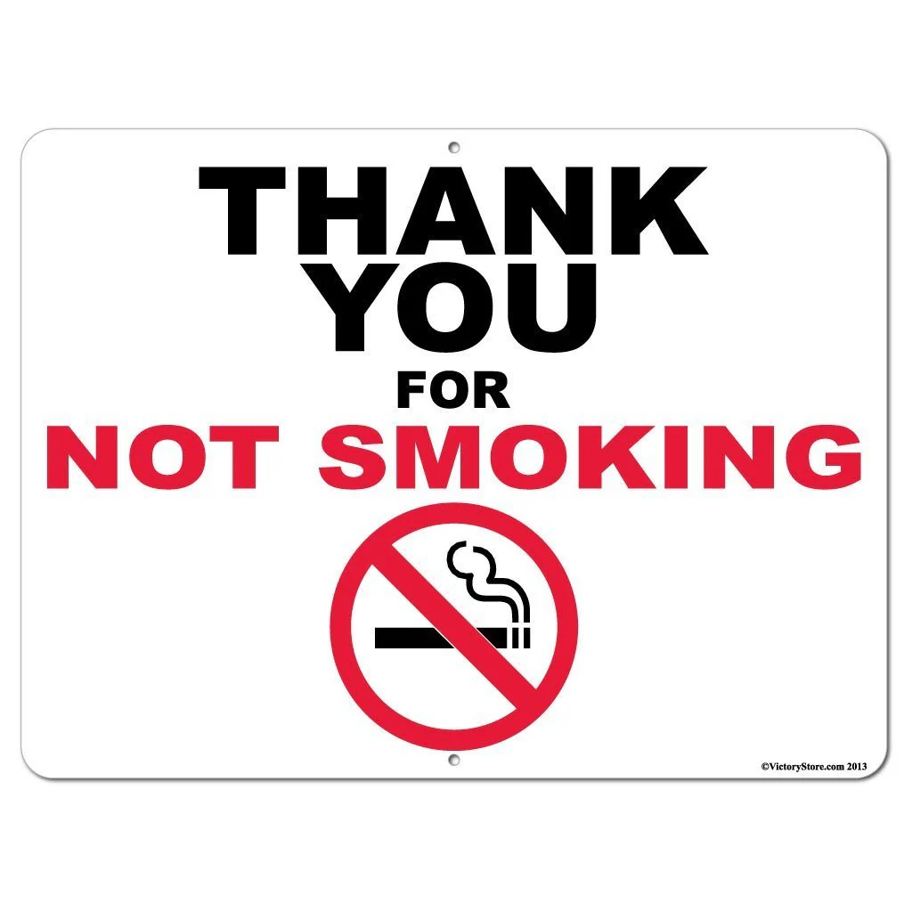 Thank You For Not Smoking Sign or Sticker - #2 - Image 4