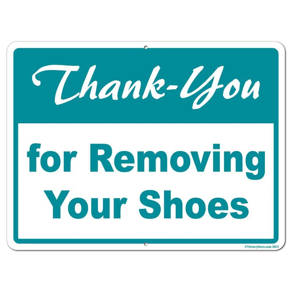 Thank You For Removing Your Shoes Sign or Sticker - #2 - Image 4