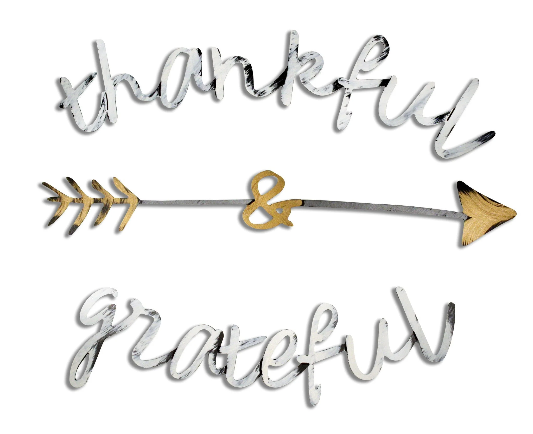 thankful & grateful Hand Painted Wall Decor - Image 2