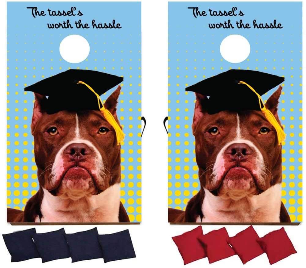 The Tassel's Worth the Hassle Graduation Cornhole Bean Bag Toss Game - Image 4