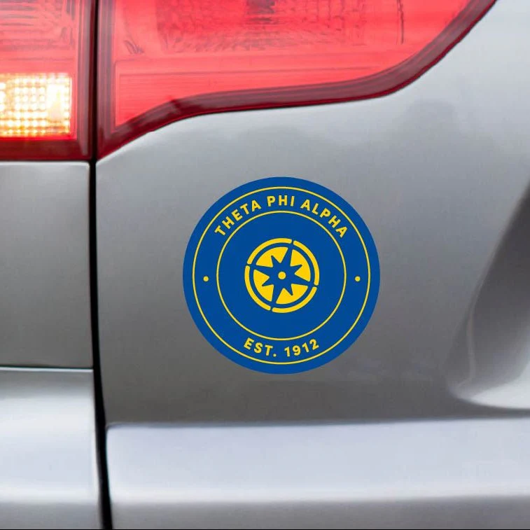 Theta Phi Alpha Sorority Car Decal Sticker- Full Color Circle Logo