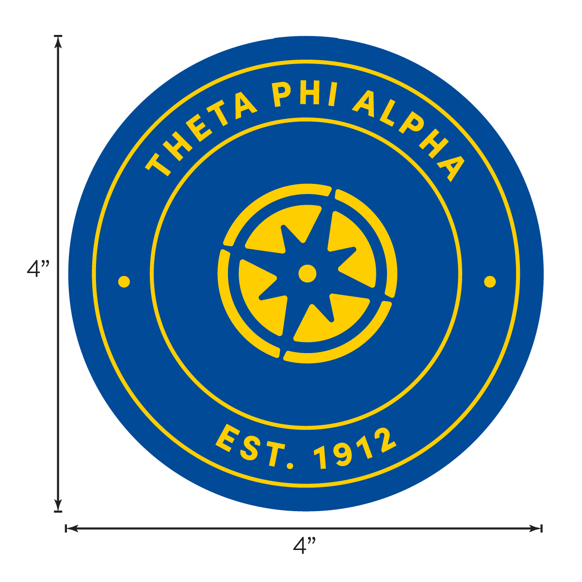 Theta Phi Alpha Sorority Car Decal Sticker- Full Color Circle Logo - Image 4