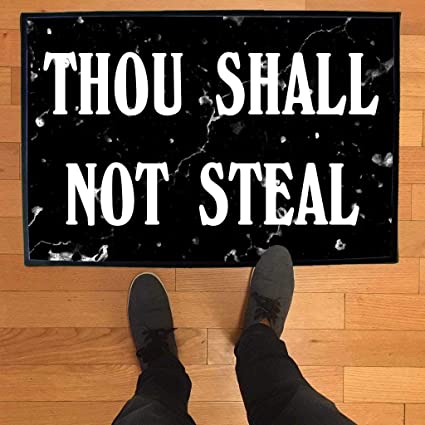 Thou Shall Not Steal Doormat