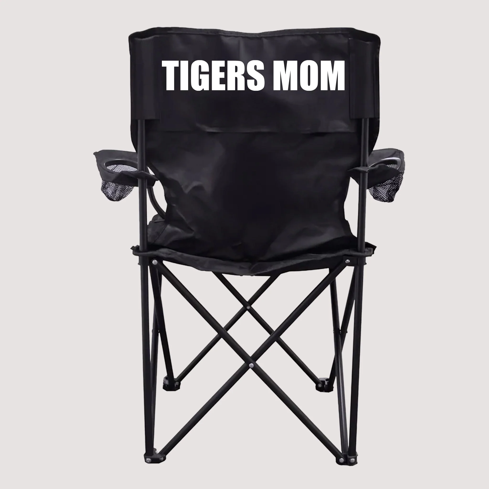 Tigers Mom Black Folding Camping Chair