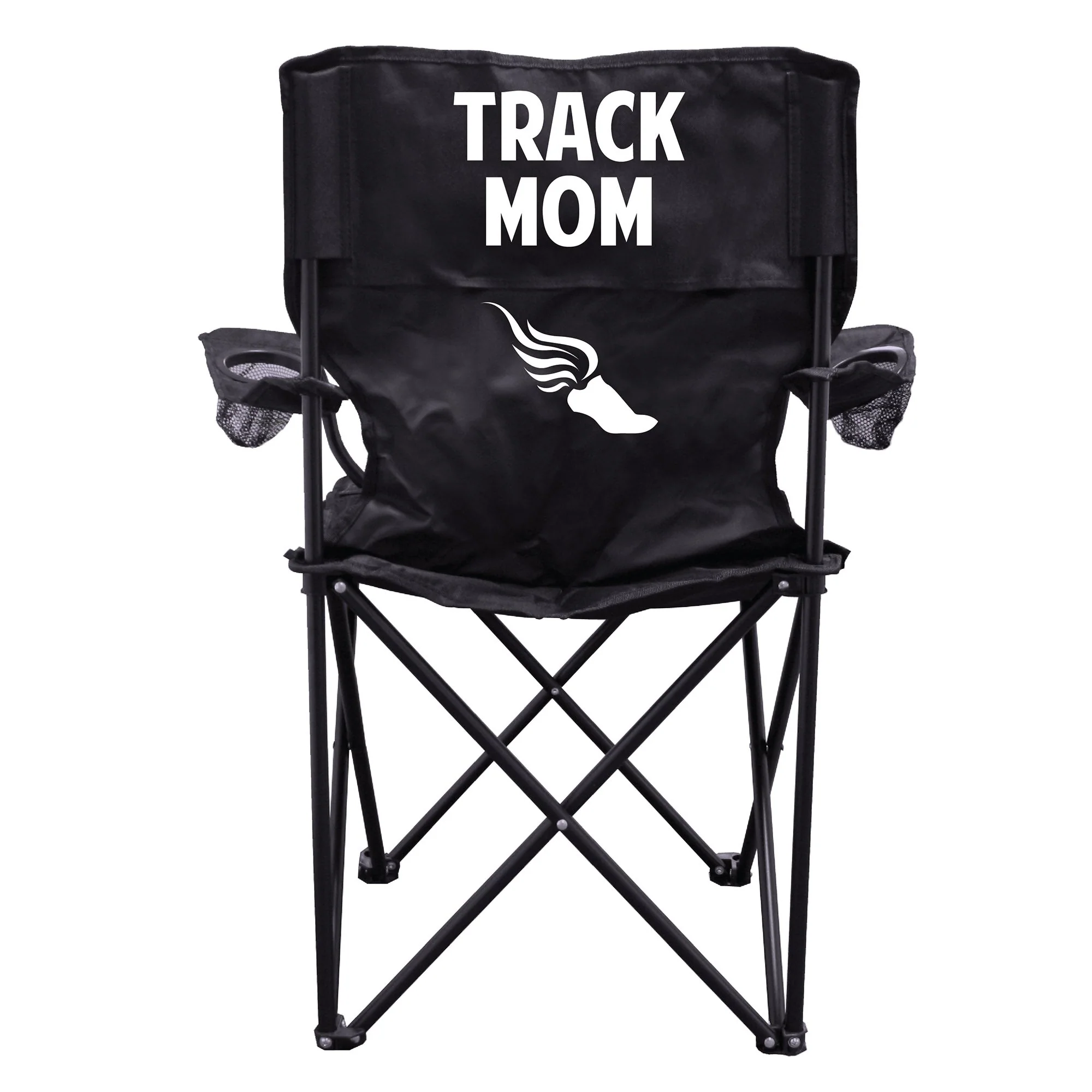 Track Mom Black Folding Camping Chair