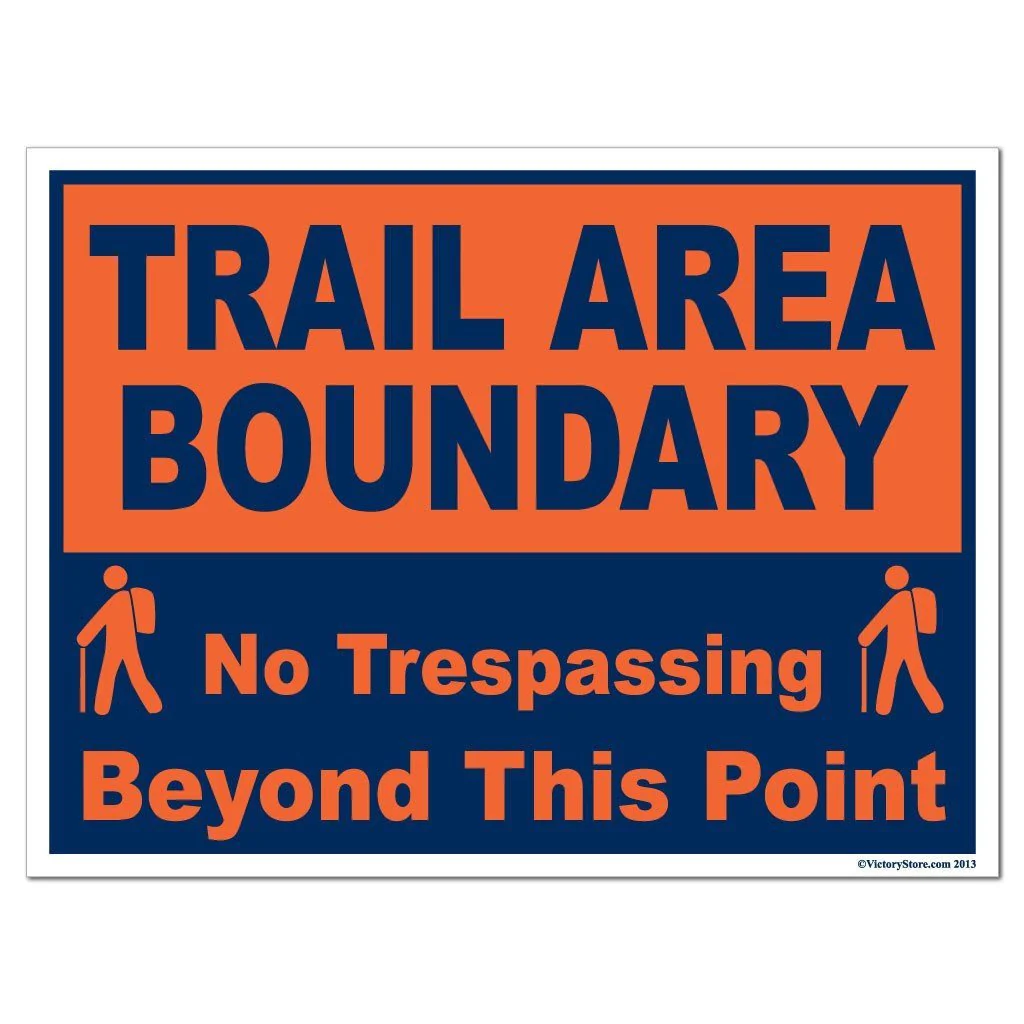 Trail Area Boundary Sign or Sticker - #1 - Image 2