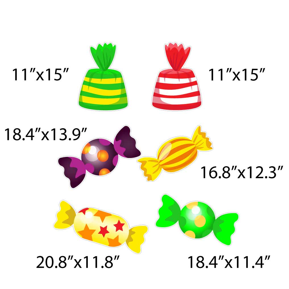 Trick or Treat Candy Halloween Yard Card Decoration 12 pc Set - Image 3