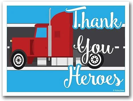 Truck Drivers Thank You Heroes Yard Sign - Includes 2 Stakes - Image 2