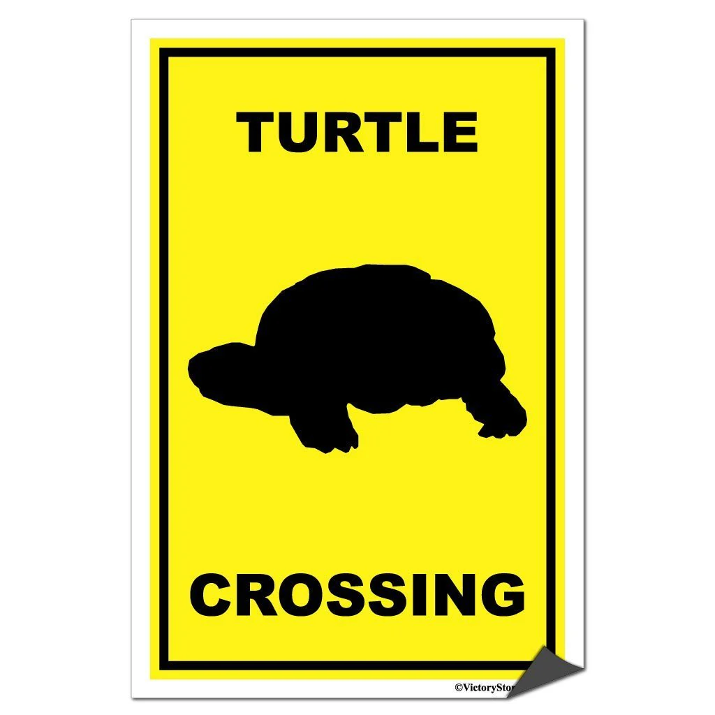 Turtle Crossing Sign or Sticker - Image 7