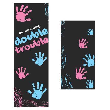 Double Trouble Twin Baby Shower Door Banner - Image 3
