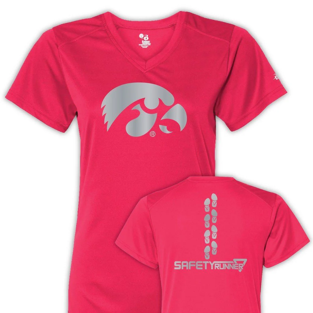 University of Iowa Tigerhawk Women's SafetyRunner Reflective Shirt - Image 2