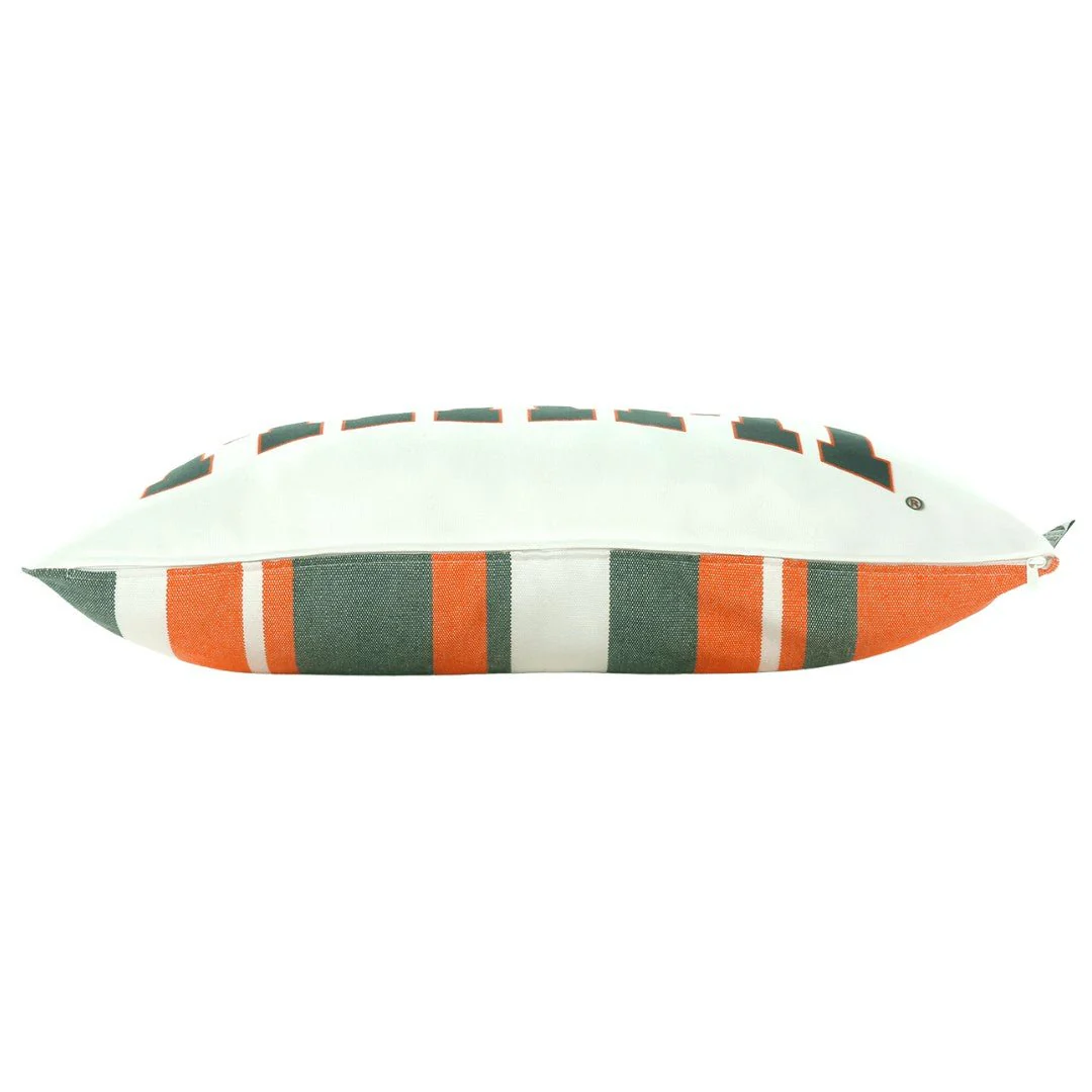 University of Miami Hurricanes Lumbar Pillow Cover - Image 3