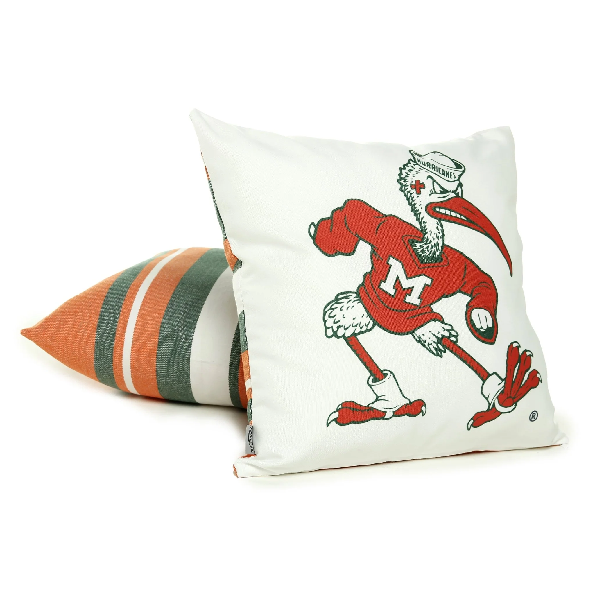 University of Miami Hurricanes Mascot Throw Pillow Cover - Image 2
