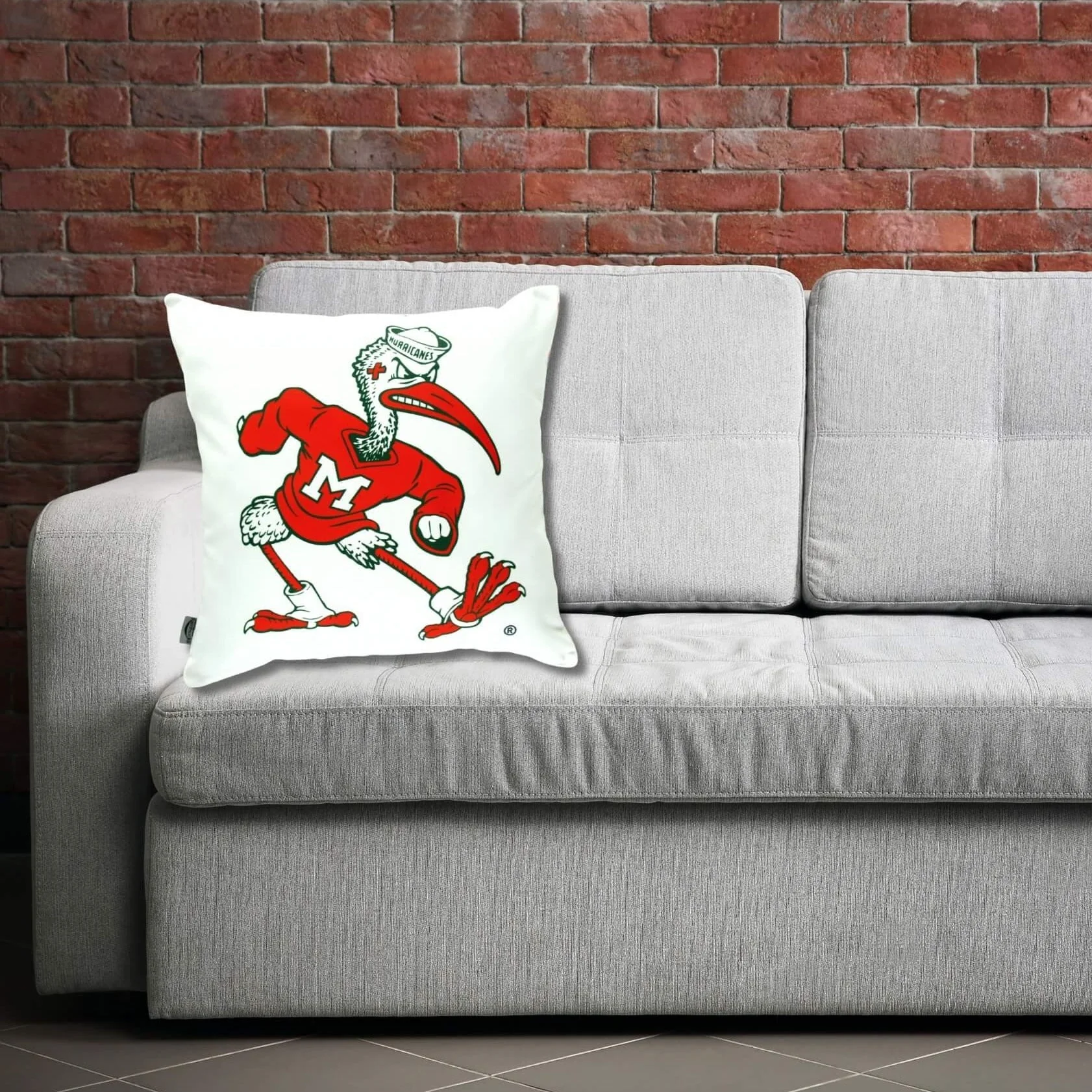 University of Miami Hurricanes Mascot Throw Pillow Cover - Image 4