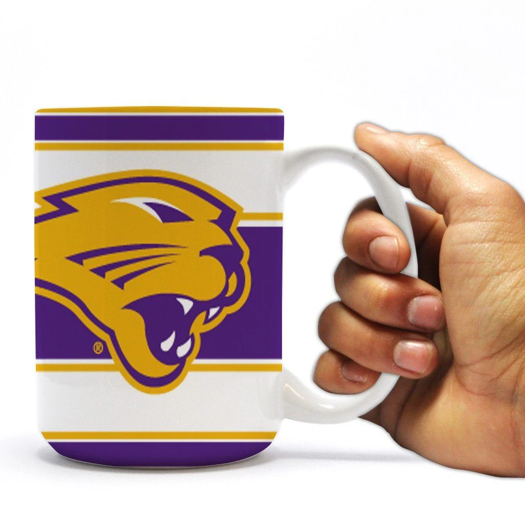 University of Northern Iowa 15oz Striped Coffee Mug - Image 2