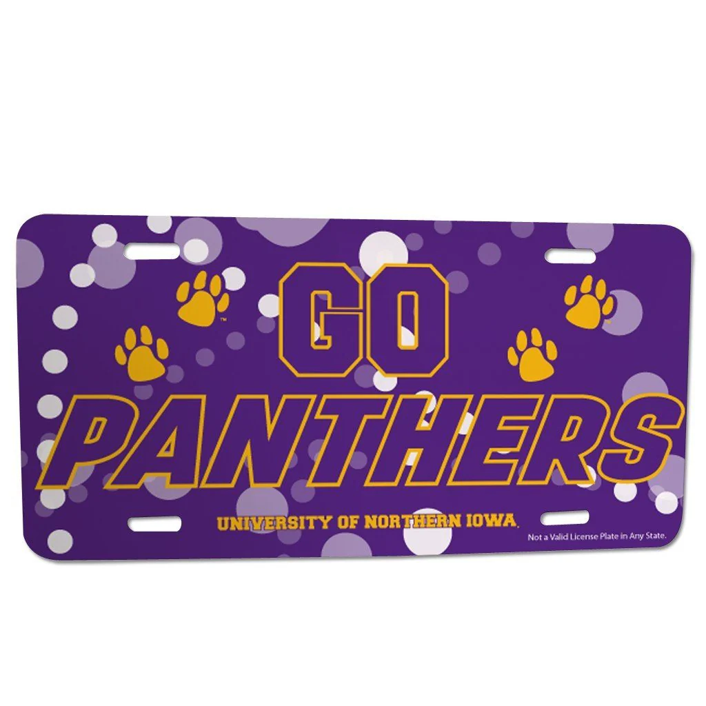 University of Northern Iowa Go Panthers License Plate
