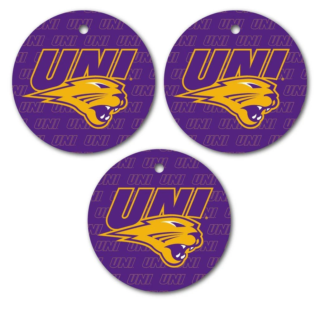 University of Northern Iowa Circle Shapes Ornament Set of 3 - Image 2