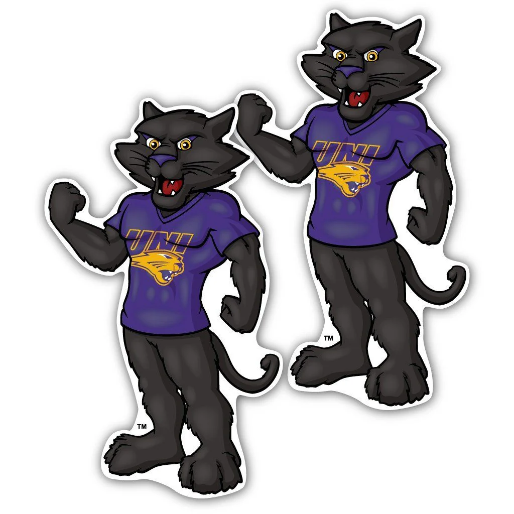 University of Northern Iowa TC Panther Window Decal Set of 2 - Image 2