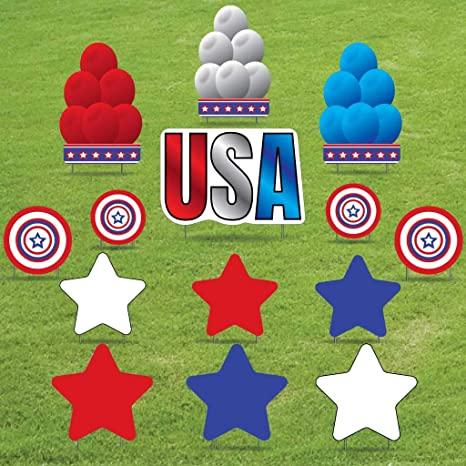 USA Yard Decorations Balloons 14pcs