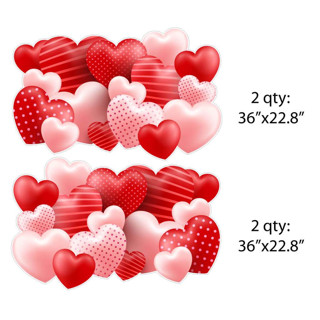 Valentine Hearts Yard Card EZ Fillers | 4 pc Set - Image 4