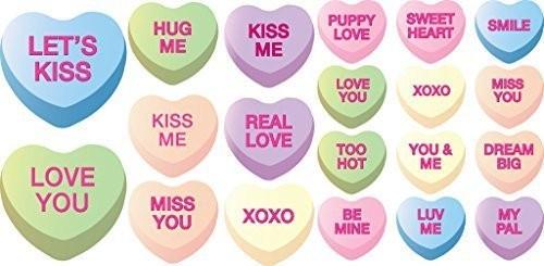 Valentine's Day Candy Heart Yard Cards | 20 pc set - Image 2