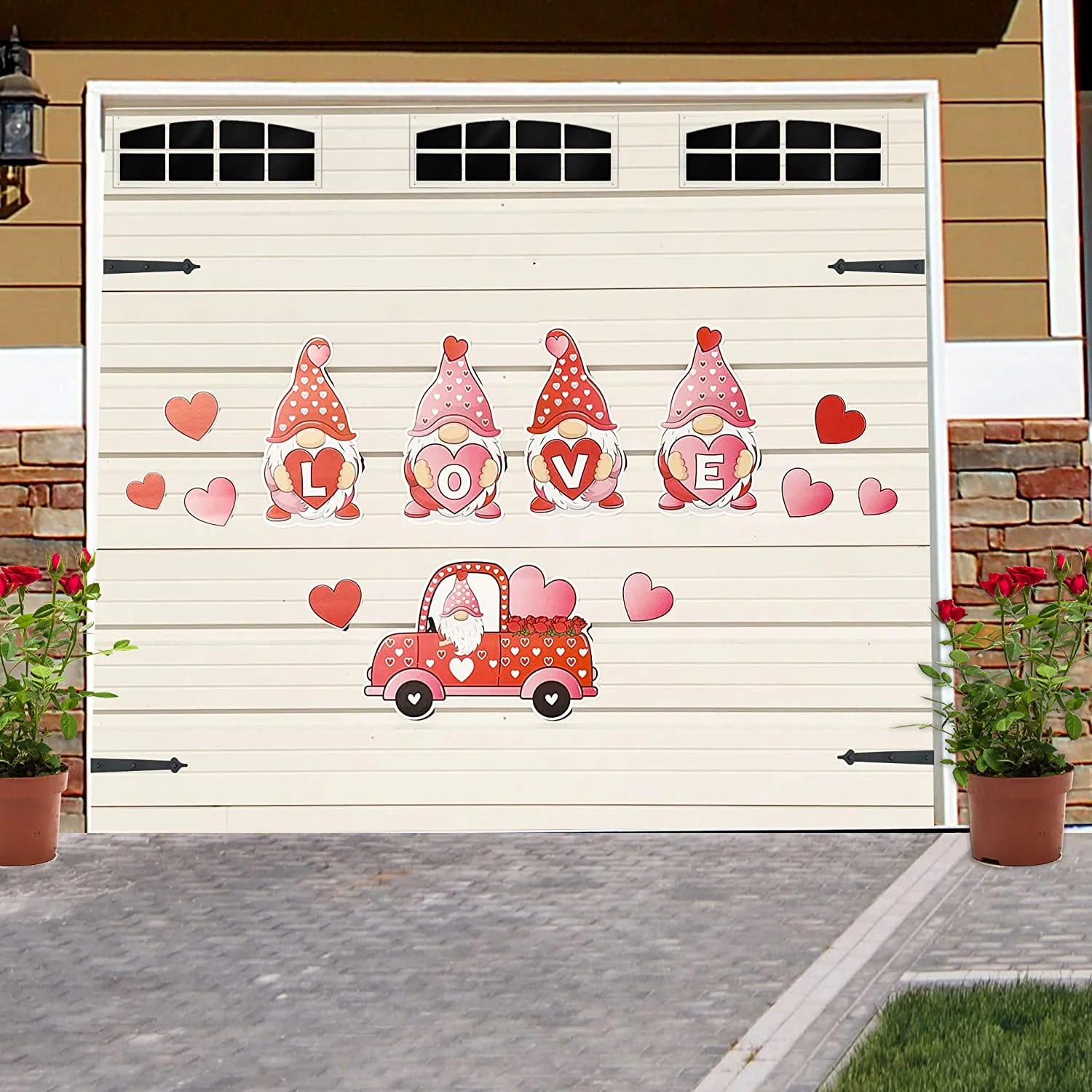 Valentine's Day Gnome Garage Door Magnets