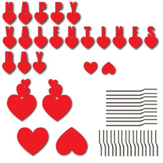 Happy Valentine's Day Hearts Yard Decoration - Image 2