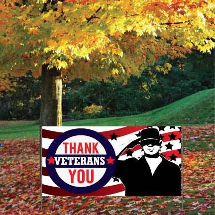 Thank you Veterans Waterproof Vinyl Banner