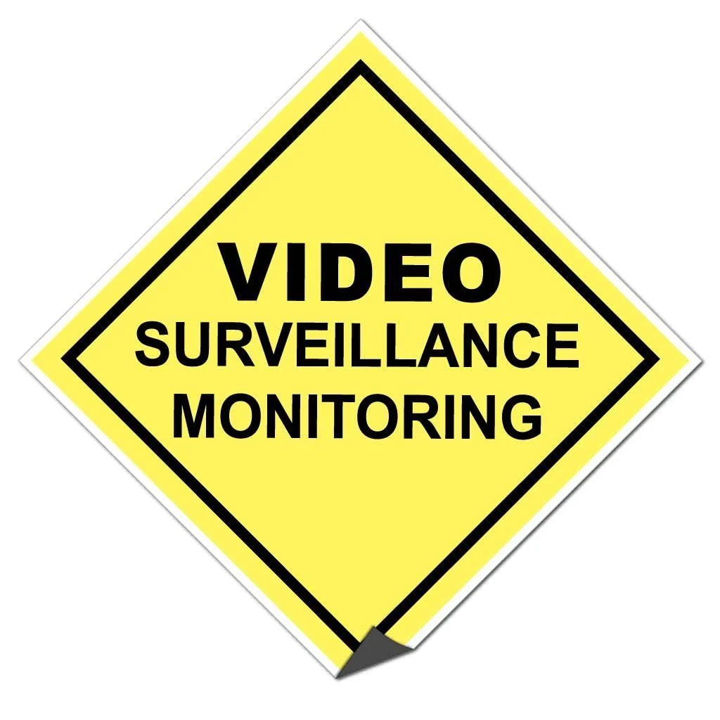Video Surveillance Monitoring Sign or Sticker - Image 3