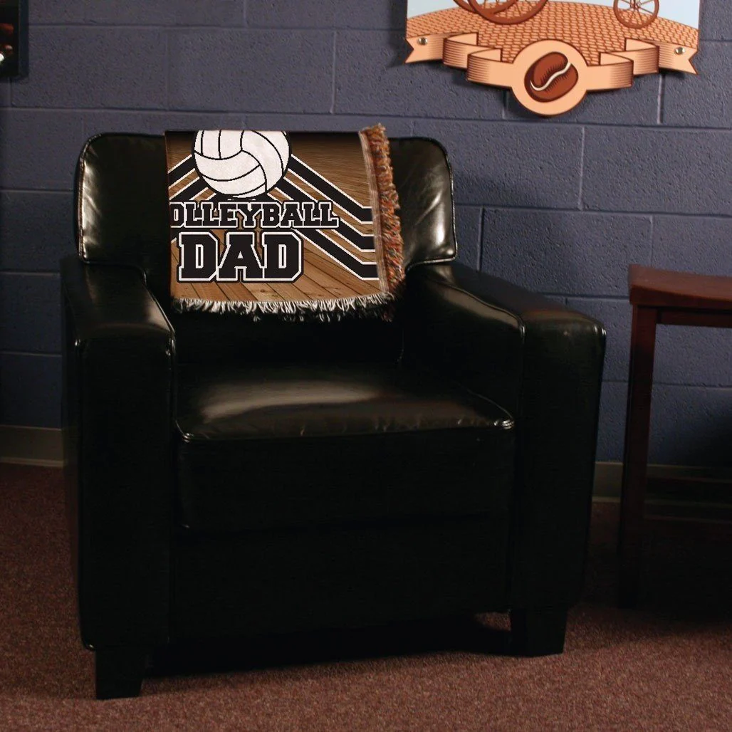 Volleyball Dad Woven Blanket - Image 2