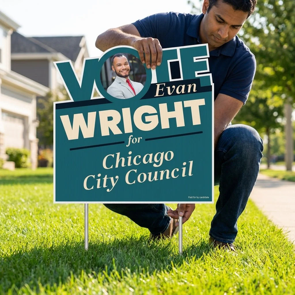 VOTE Shaped Political Yard Sign - One Sided - Image 3