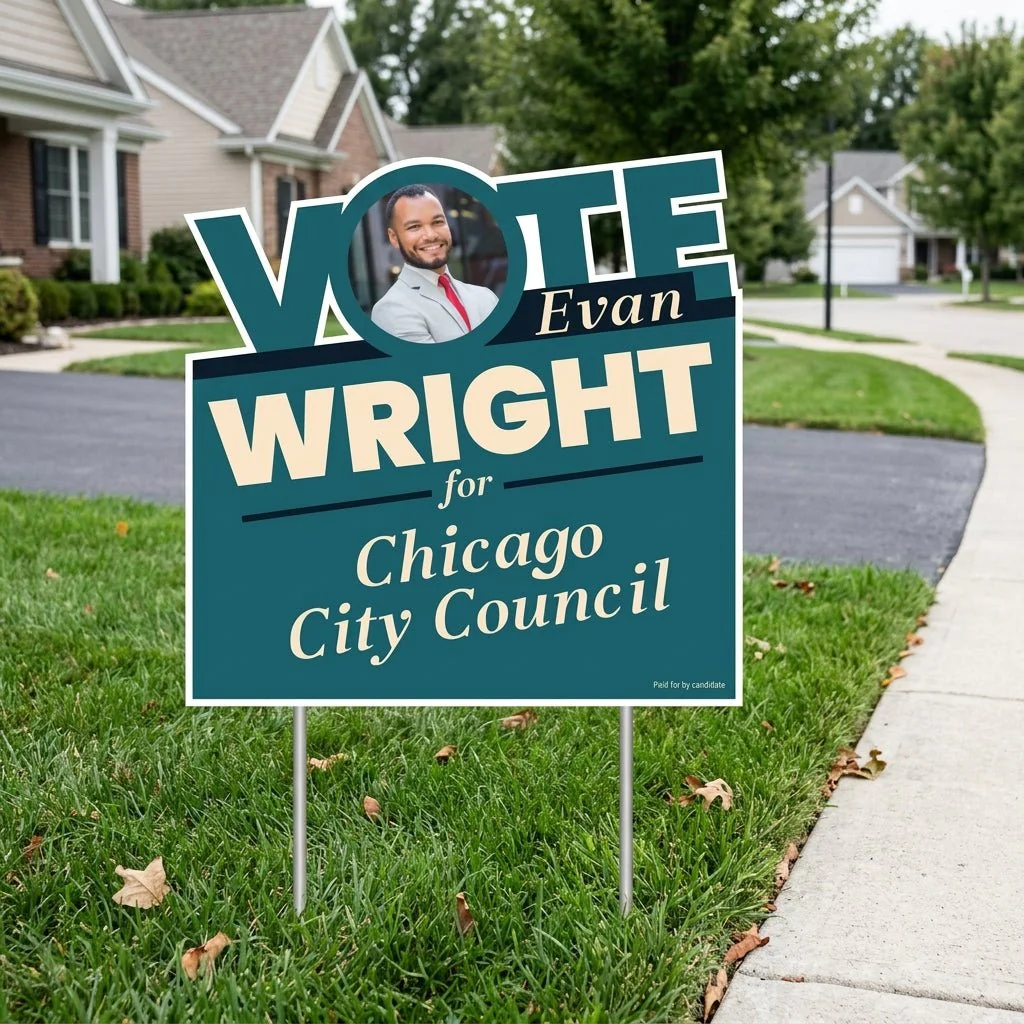 VOTE Shaped Political Yard Sign - One Sided - Image 4