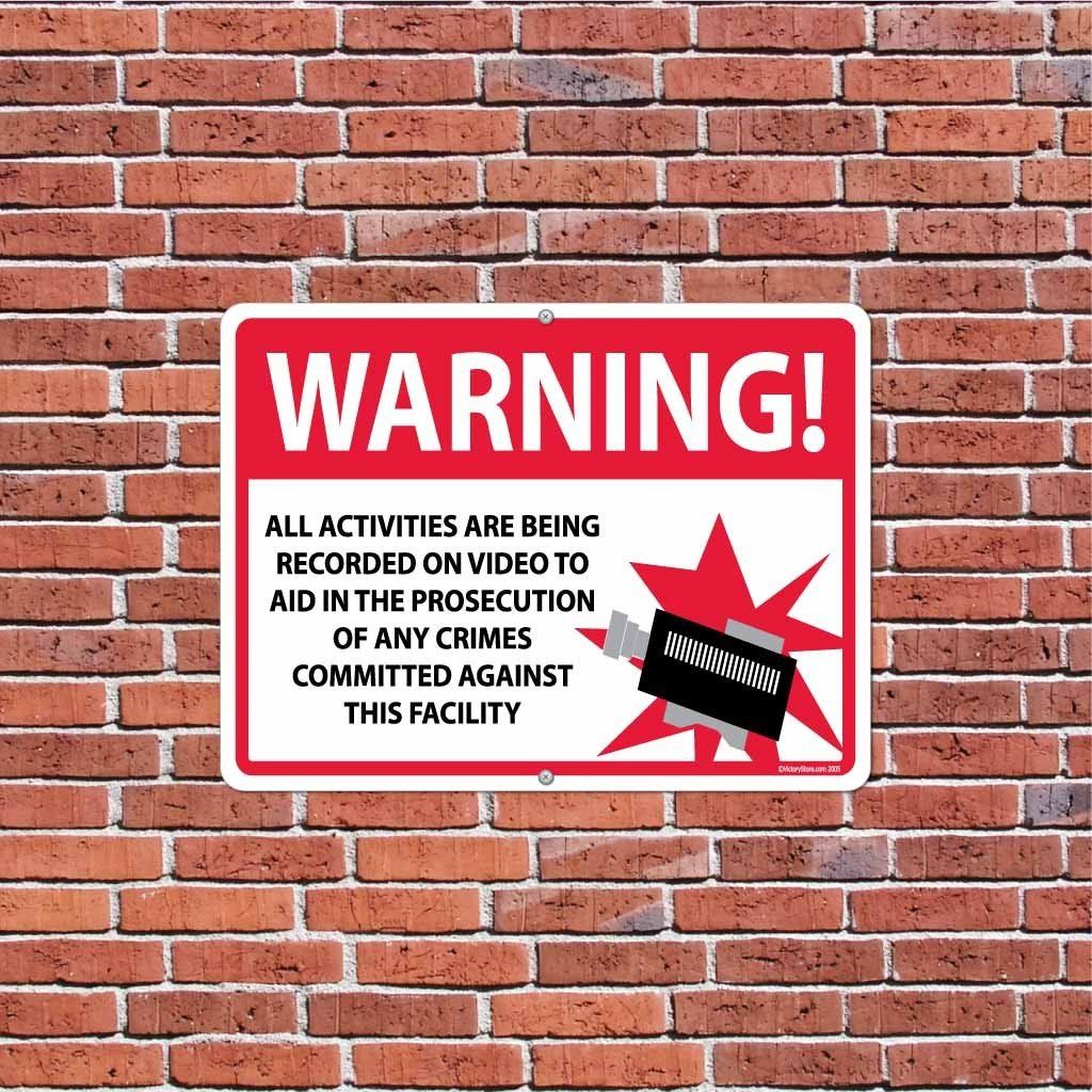 All Activities Are Being Recorded Sign or Sticker