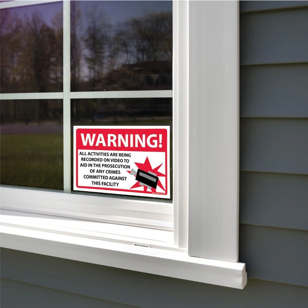 All Activities Are Being Recorded Sign or Sticker - Image 6