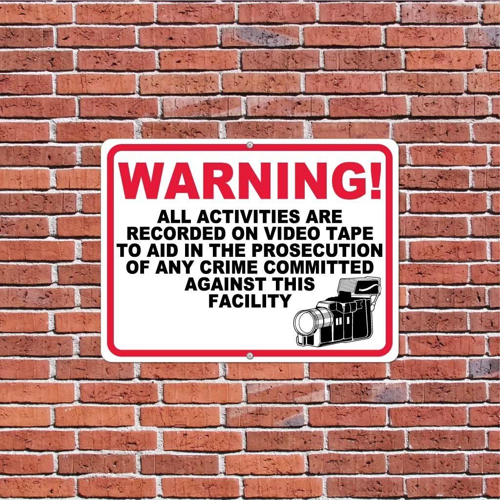 All Activities Are Being Recorded Sign or Sticker - Image 9