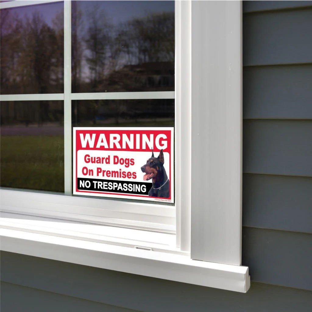Warning Guard Dogs on Premises Sign or Sticker - Image 6
