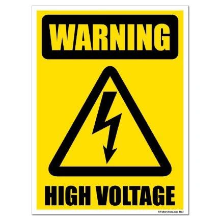 Warning High Voltage Sign or Sticker - Image 4