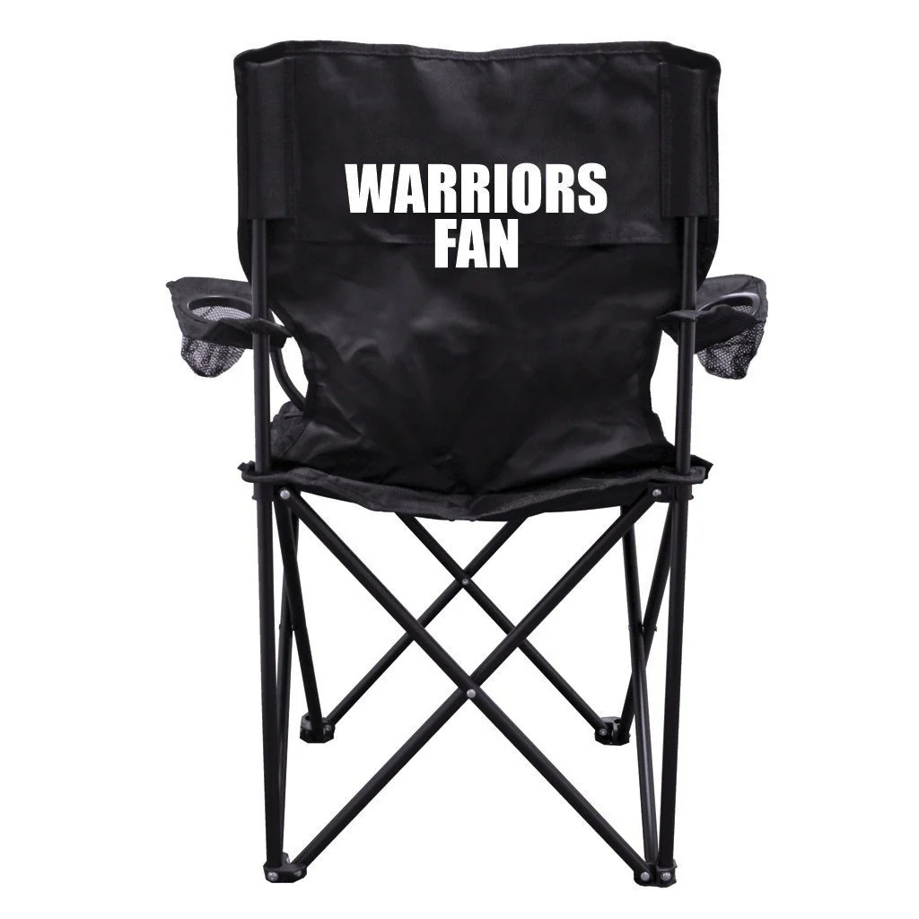 Warriors Fan Black Folding Camping Chair