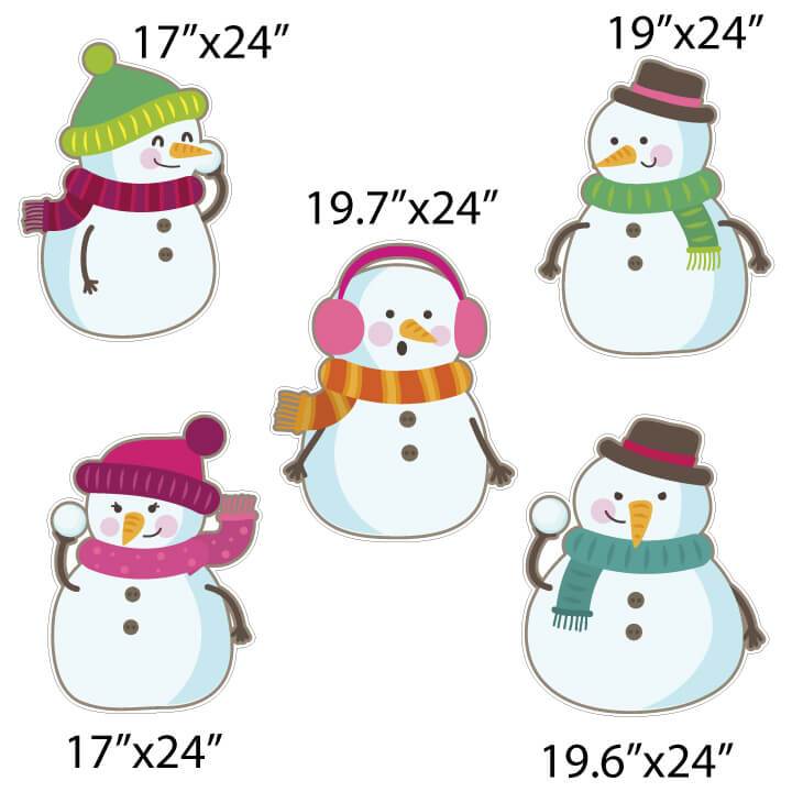 Watch Out Snowball Fight-Winter Snowman Yard Card 14 pc Set - Image 3