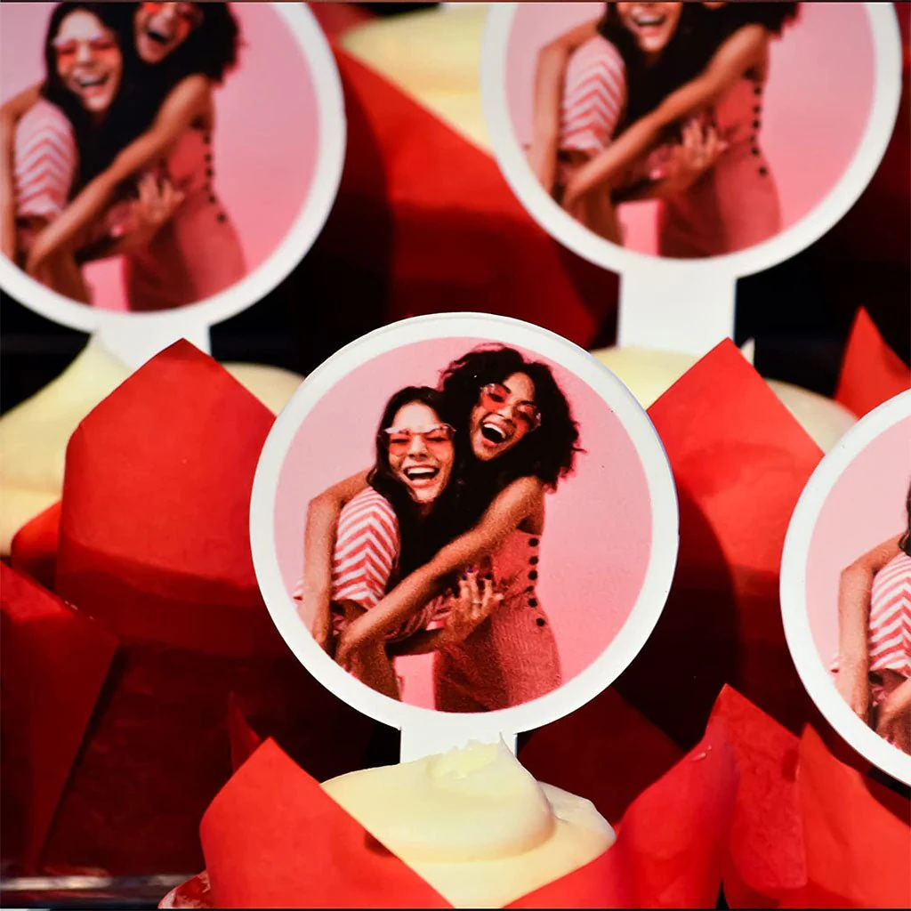 Wedding Bundle - Custom Aisle Runner - Cupcake Toppers - Photo Can Coolers - Image 4