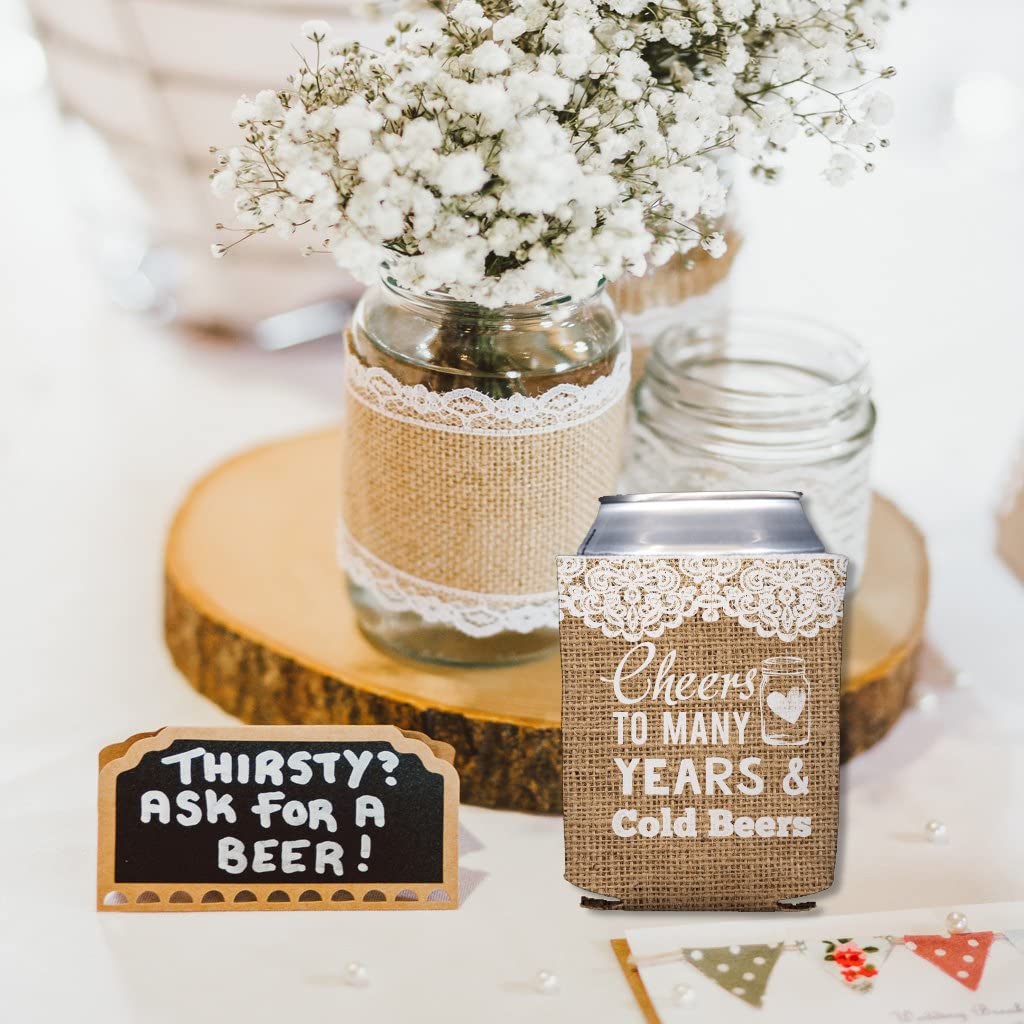Custom Cheers to Many Years and Cold Beers Can Cooler - Image 4