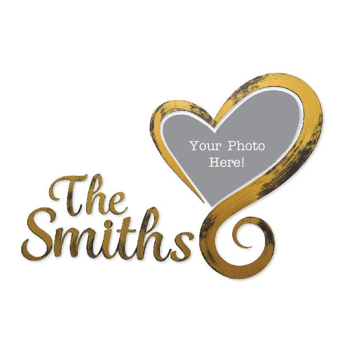 Wedding Heart Wall Decor with Custom Name and Photo - Image 7