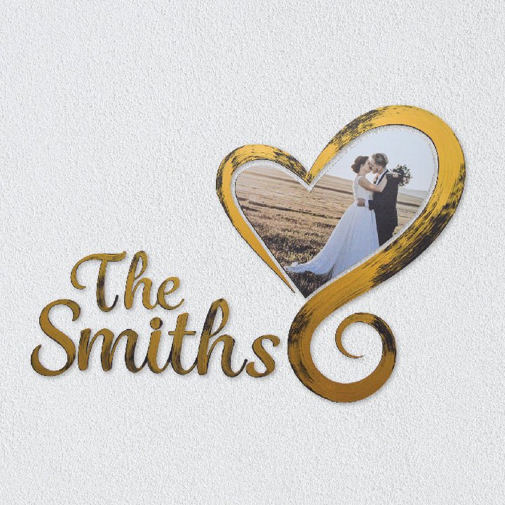 Wedding Heart Wall Decor with Custom Name and Photo - Image 8