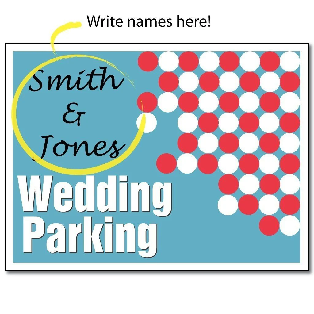 18"x24" Wedding Parking Yard Sign - Image 2