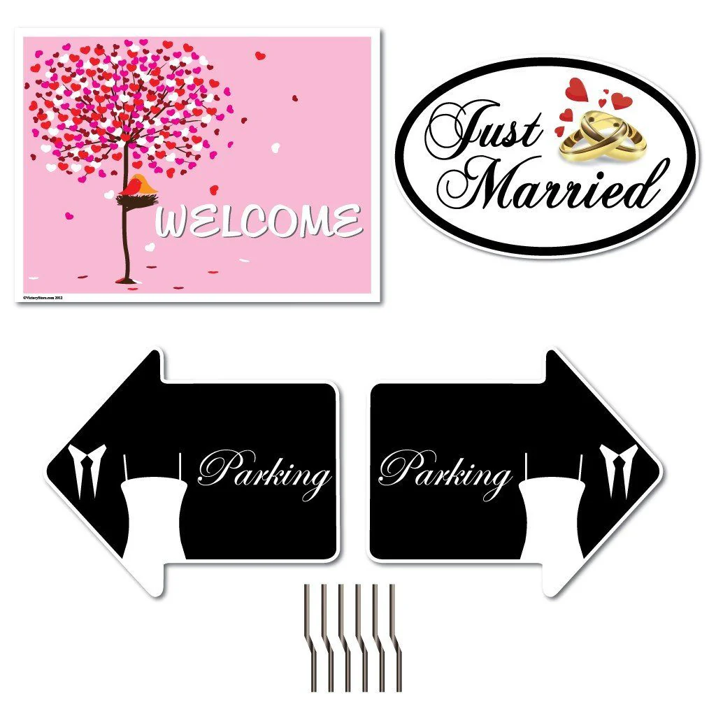 Wedding Yard Signs & Car Magnets