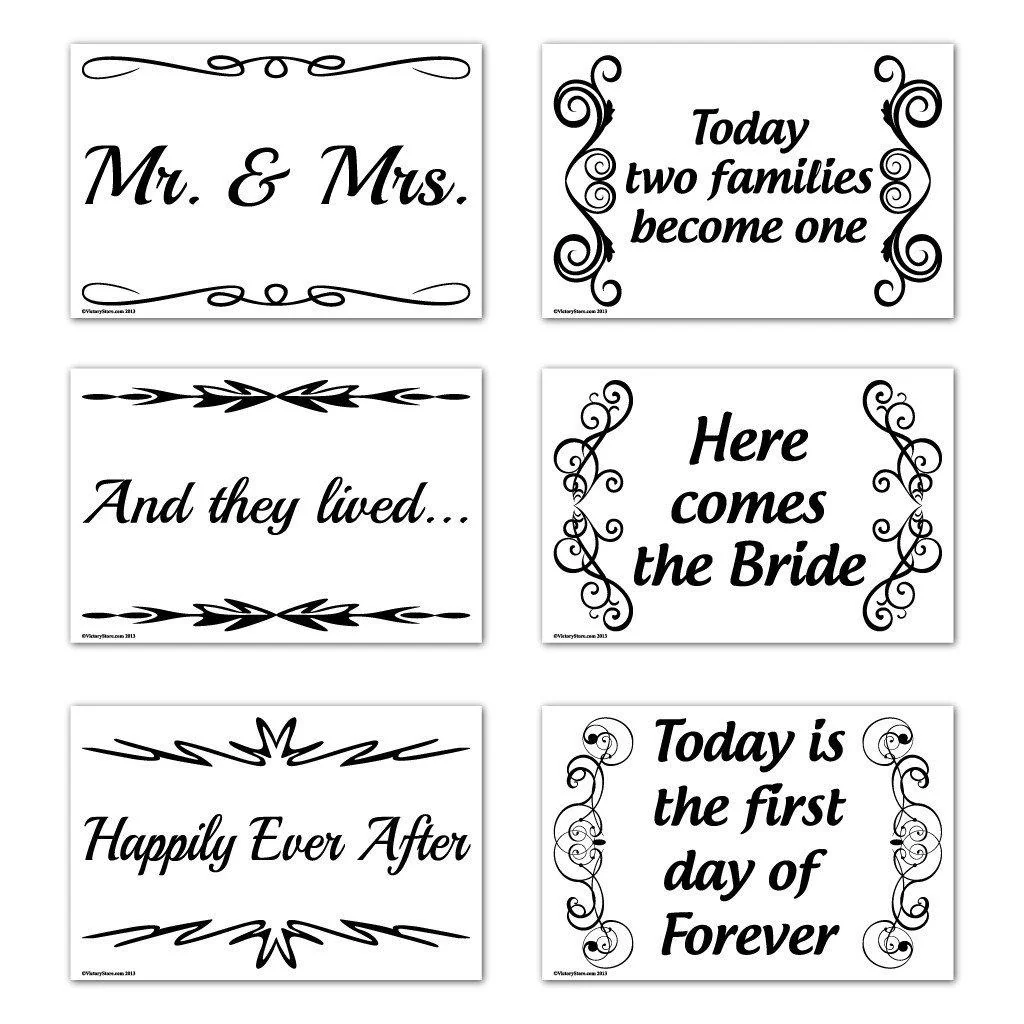 12x18 Wedding Yard Sign Set of 6