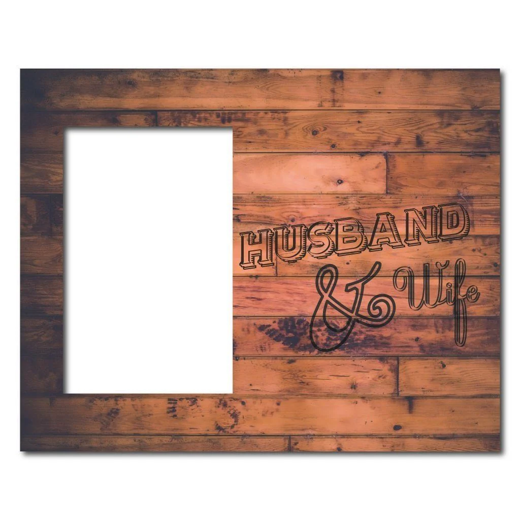 Husband & Wife Wedding Picture Frame - Image 2