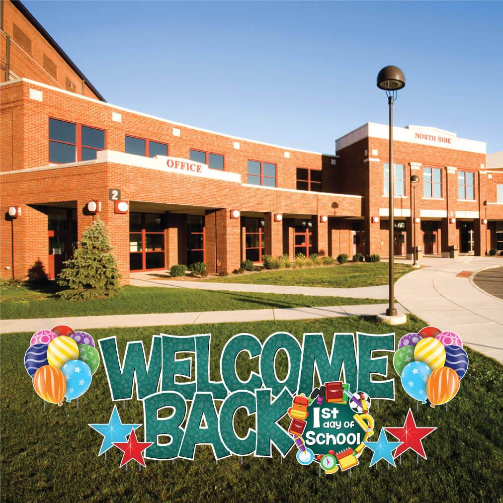 Welcome Back First Day of School Yard Card Signs - 12 pc set